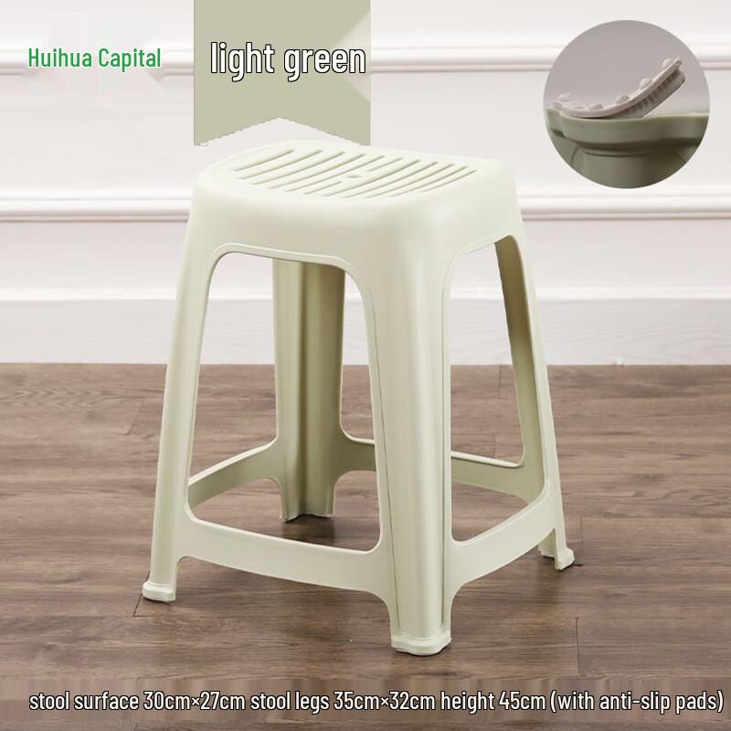 HUIHUADU Thickened Plastic Stripe Breathable Dining Stool