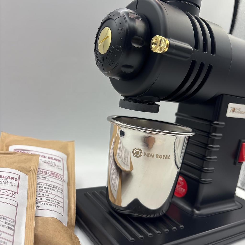 Mirukko 70th Anniversary Mat Negru Fuji Aparat de cafea FUJI ROYAL Mortar Boabe de cafea Comparație de băuturi 180g Inclus Fuji Royal R-220 (Tipul de măcinare)