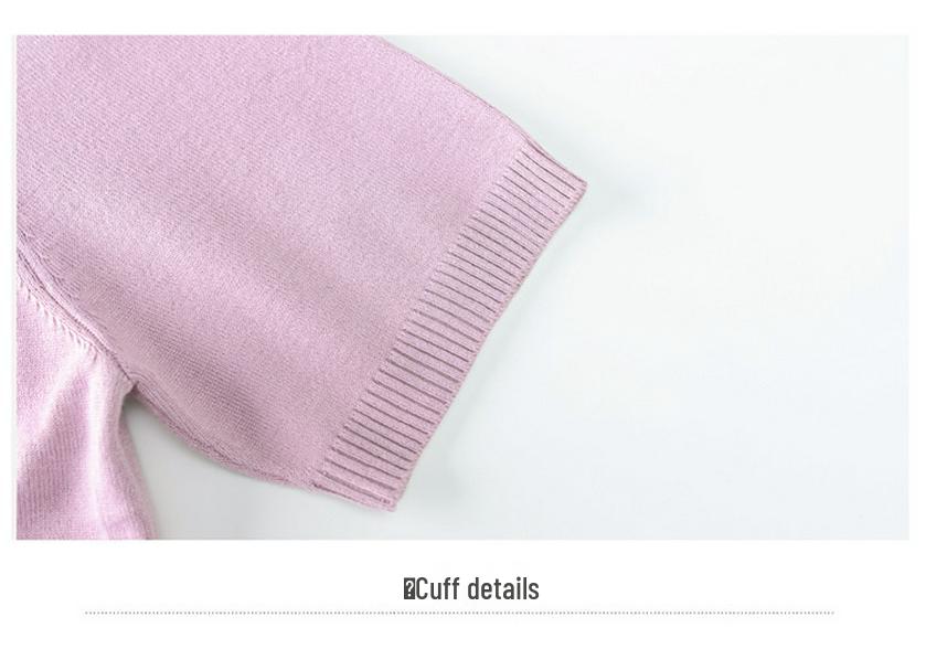 Mom's 2023 Autumn Knit Top Set: Stylish Two-Piece for Middle-Aged & Elderly - Spring/Fall Inner Layer Shirt