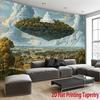 Floating Temple Scenery Digital Printing Polyester Wall Tapestry Suitable for Use In Living Rooms Bedrooms Offices Bars Party