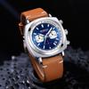 AOCASDIY Men's Outdoor Sports Quartz Watch - Luminous, Waterproof, Leather Strap