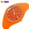 SKMEI Brand Gift for High School Orange Women's Watch, Stylish, Sporty, Silicone, Cute, Simple, Waterproof, Casual, Analog, Name, Students,