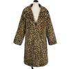 VAYLA  Autumn Winter Fur Coat Women Fashion Casual Square Collar Imitation Leopard Faux Fur Coat Plush Long Coat Winter Jacket