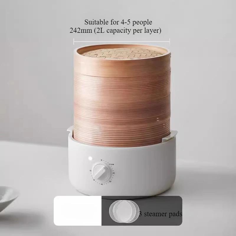 220V Elektrický parní hrnec Multifunkční domácí vícevrstvý bambusový parní hrnec Parní hrnec Snídaňový přístroj