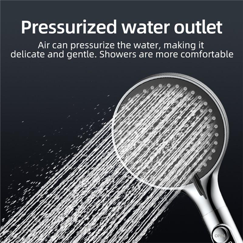 A74E-Badkameraccessoires LED Digitale Temperatuurweergave Handdouchekop Wateraangedreven Geen Batterijen Nodig 3 Snelheden 1 Stuk