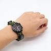 Outdoor Survival Tools Paracord Whistle Compass Watch