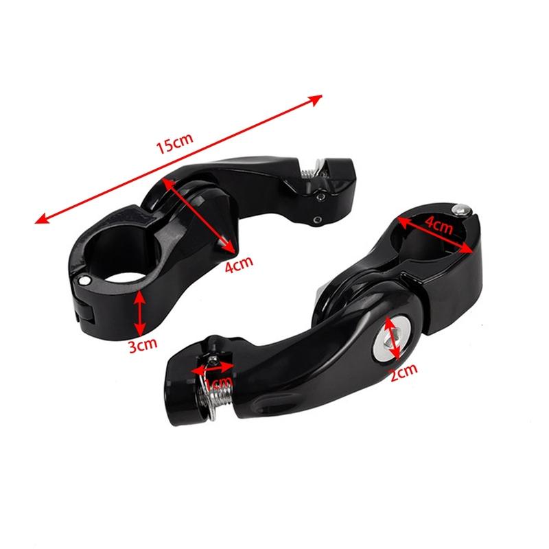 Motorcycles Male Mount-Style Chrome 1 1/4" Foot Peg Adapter Engine Guard Footrests Mount Clamps for Harley Softail Cafe Racer
