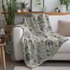 Paisley Print Fleece Blanket Soft Warm Throw Blanket Sofa Bed Decorative Cushion Cover Gift
