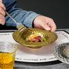 European Ceramic Western Dinner Steak Plate with Golden and Silver Colors Straw Hat Bowl Household Fruit Salad Dessert Plate New