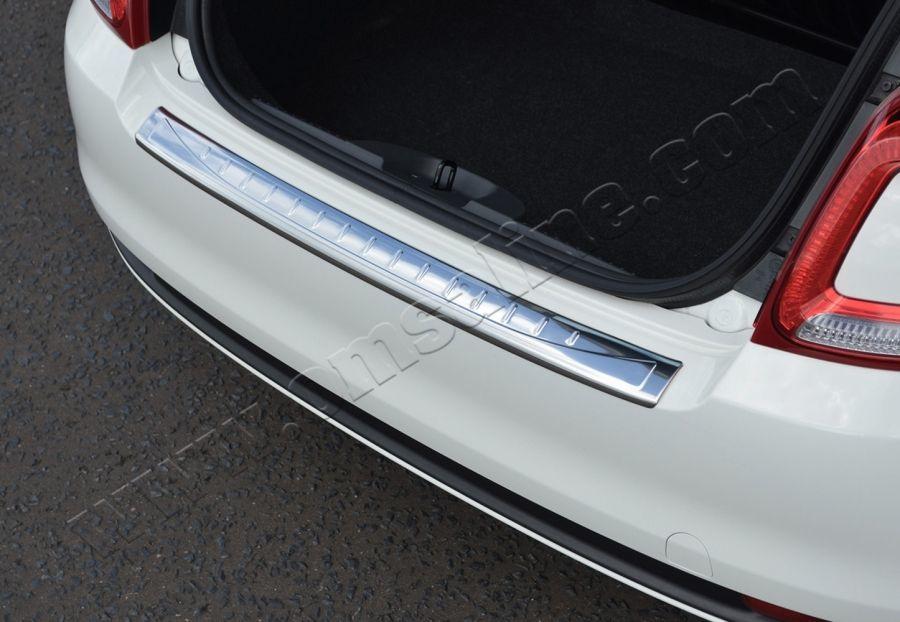 

Rear bumper cover 3D/Cabrio (OmsaLine, stainless steel) for Fiat 500/500L