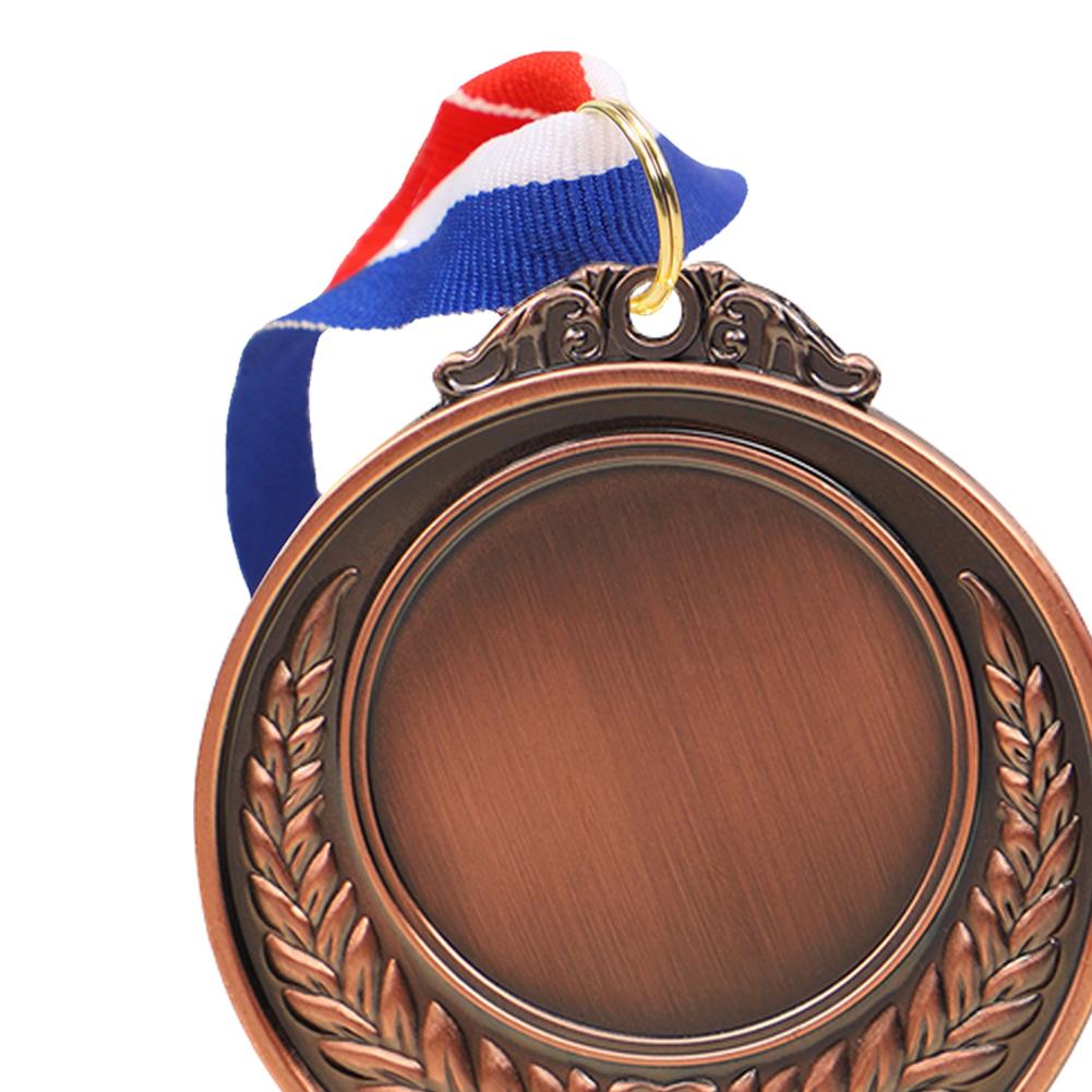 10PCS 5.2cm Gold/Silver/Bronze Medal Award with Neck Ribbon Versatile Commemoration Prize Medals for Sports Games