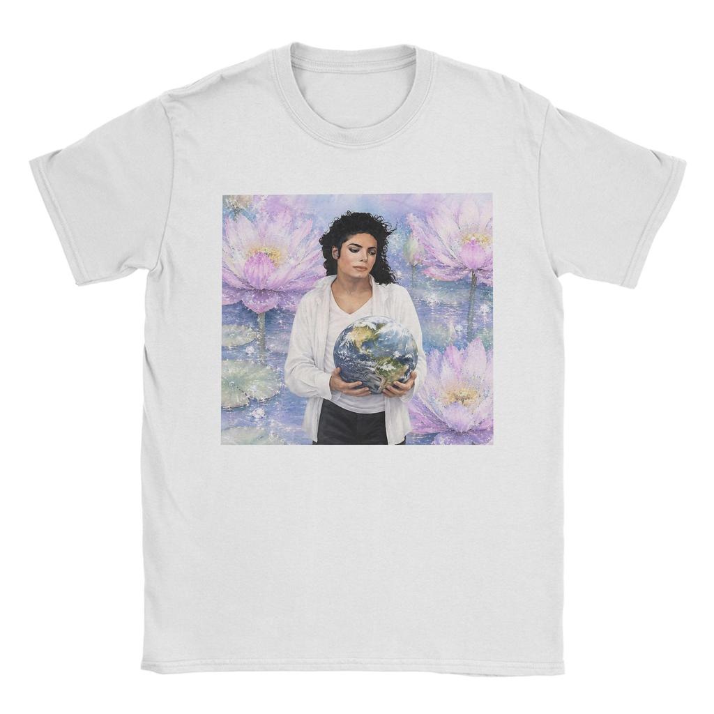 Earth Day Walk For Mj T Shirt Unisex Unisex Pure Cotton Funny Tshirt Round Neck Heal The World Tee Shirt Short Sleeve Tops Big Size