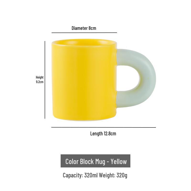Large Handle Ceramic Mug Set
