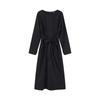 Round Neck Long Sleeve Long Dress As1wo360