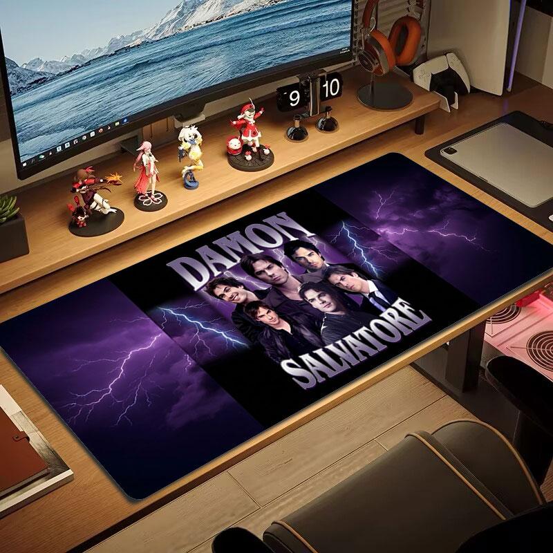 Damon Salvatore Collage Large Size Mouse Pad Large Gaming Table Cushion Nonslip Laptop Tablet Big Mousepad Xxl Mat Mini Pc Playmat With Lock Edge
