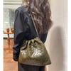 2024 New cowhide woven armpit bag large-capacity commuter bag versatile leather crossbody shoulder woven women's bag