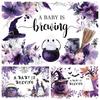 Halloween Decorations Baby Shower Backdrop A Baby Is Brewing Ghost Witch Cauldron Floral For Photo Studio Halloween Party Decor