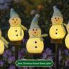 Solar-Powered Outdoor Christmas Snowman String Lights - Waterproof Festive Patio Decor