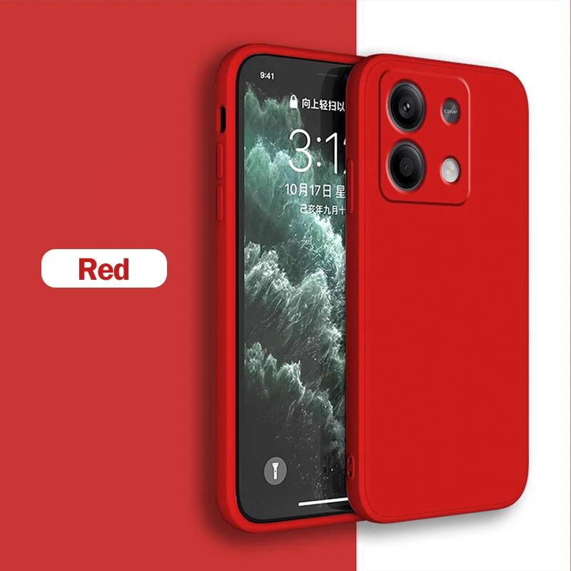 

Чехол для Redmi Note 13 Pro Plus, оригинальные жидкие силиконовые чехлы для телефонов Xiaomi Redmi Note 13 Note13 Pro Plus, противоударный мягкий чехол Redmi Note 13 Pro 5G красный