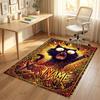 Eagle Skull Theme Soft Crystal Velvet Rug Custom Name & Text Print Non Slip Floor Rug for Bedroom Living Room