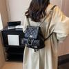 Einfacher Ketten-Rhombus Freizeitrucksack Damen neue Mode Reiserucksack Sommer Studenten kleiner Rucksack