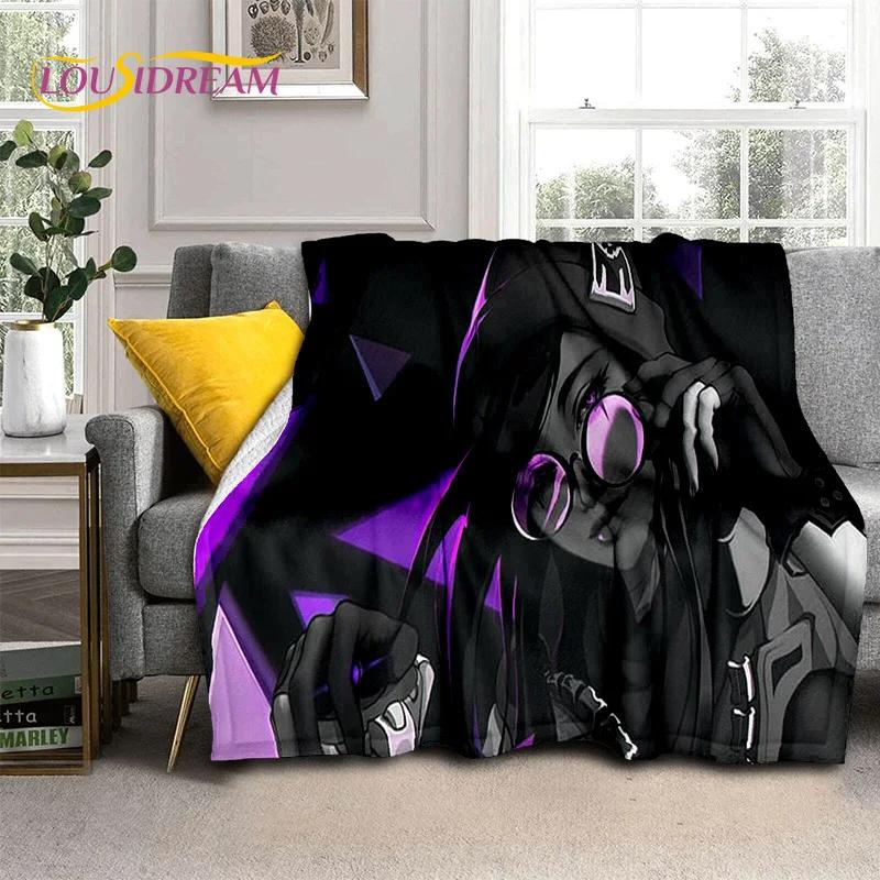 3D Newest VALORANT Cartoon Game Soft Flannel Blankets,Throw Blanket Comfortable Blanket for Picnic Beds Sofa Home Bedroom Gifts
