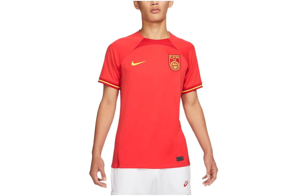 Nike Dri Fit Soccer Jerseys Men's Red Moderate Straight Fit DN0708-696