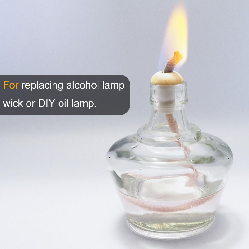 Cotton Oil Lamp Wick 6mm/7mm Diameter 5 Meter 16Ft/5 Meter 49Ft/10 Meter 32Ft for Alcohol Lamp Lighting White