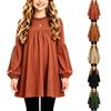 Lässiges Farbkleid für kleine Mädchen für Frühling und Herbst, Bequeme Alltagskleidung