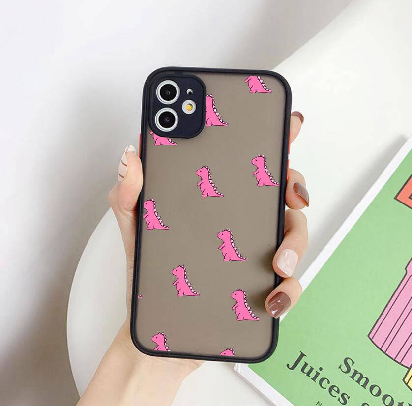 Buy Luxury Soft Phone Case For Iphone 11 12 13 Pro Max Mini Xs X Xr 7 8 6 Plus Candy Shockproof Bumper Back Cover Silicone Tpu Cute Animal Dinosuar Fundas At