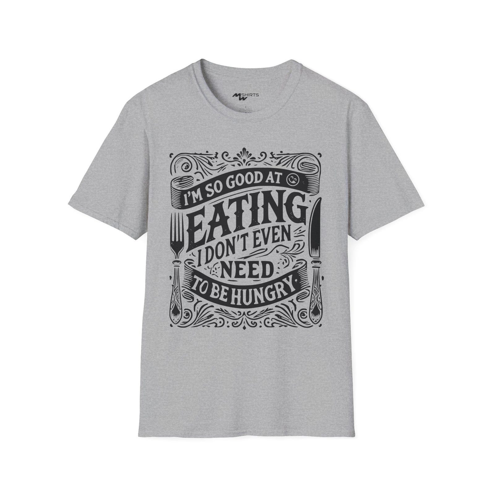 Funny Foodie T-Shirt: Vintage Engraving Style Graphic Tee S