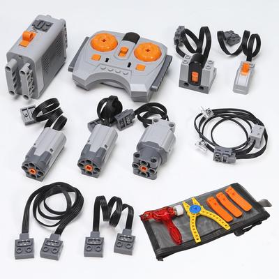 The AIMATRIX Power Functions Set Includes ML Motors, a Remote Control, an IR Receiver, a Switch, and an Extension Cable, Making It a Technic Motor