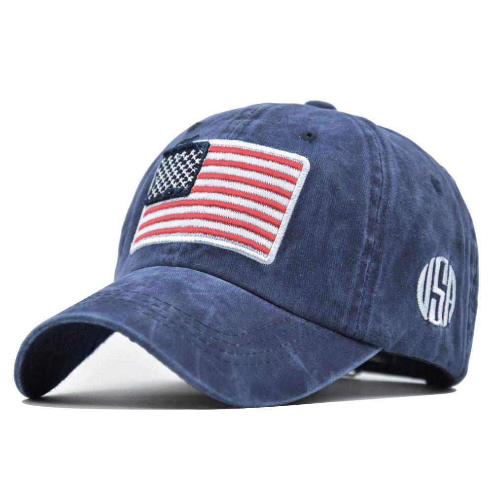 USA Flag Embroidered Baseball Cap, Adjustable for Men and Women, Retro Duckbill Cap for Outdoor Sports, Sun Protection