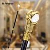 Goldener Drachenklaue-Griff, Glaskugel-Gehstock, modischer dekorativer Gehstock, Gentleman, eleganter Cosplay-Knopf, Crosier, 93 cm