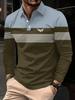 Elegante polo a maniche lunghe con dettagli a righe, perfetta per l'abbigliamento casual di tutti i giorni.
