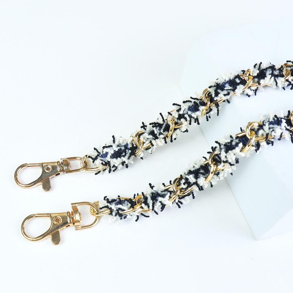 

Sweet Little Fragrance Denim Raw Edge Chain Bag Strap Напівфабрикат DIY Аксесуар ручної роботи Джинсовий ланцюжок black&white