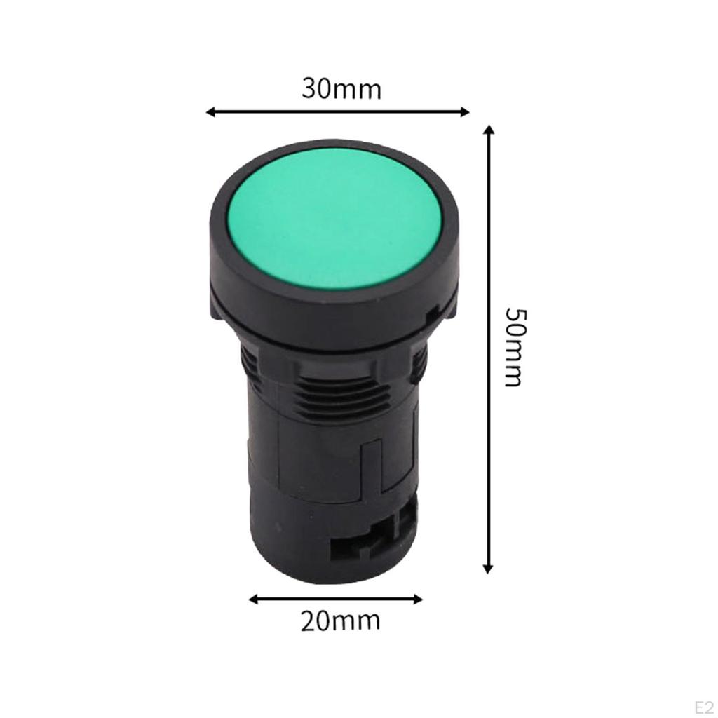 Momentary Push Button Switch, 22mm Mount,Flat Top Reset Switch for Electric Power,Machinery