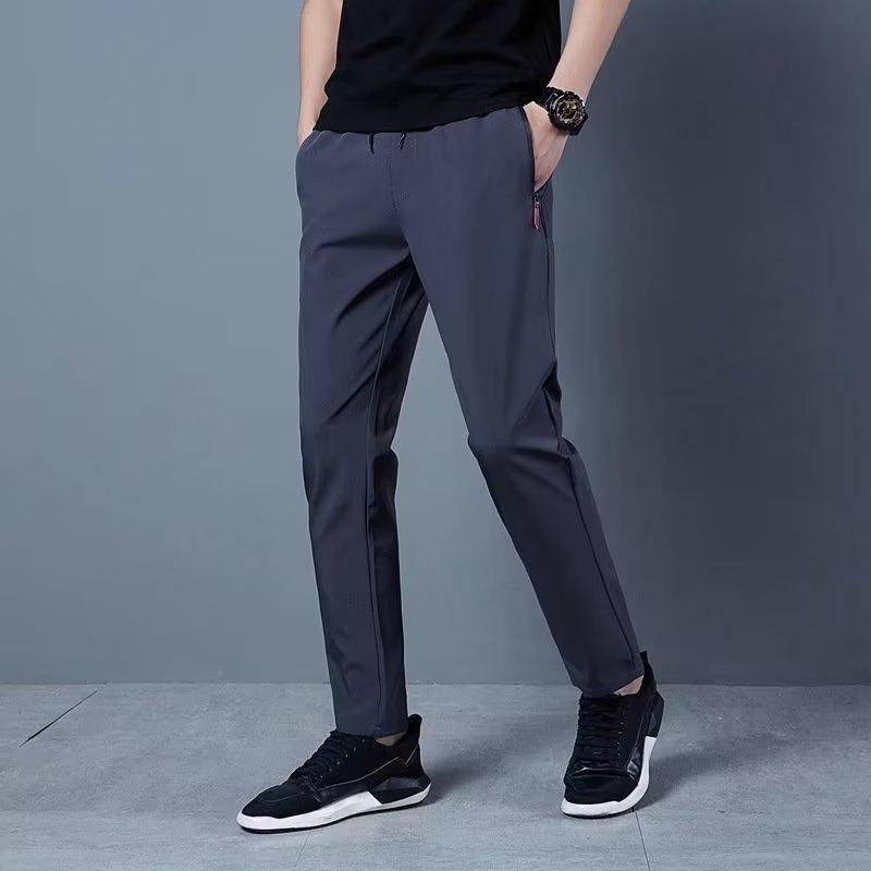 

Ice Pants Men s Summer Thin Casual Trousers Men s Green Quick-drying Straight Sweatpants M [80-47.5kg]