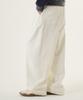 UNKNOWN PLANET Single-Pleat Wide Brushed Cotton Pants White