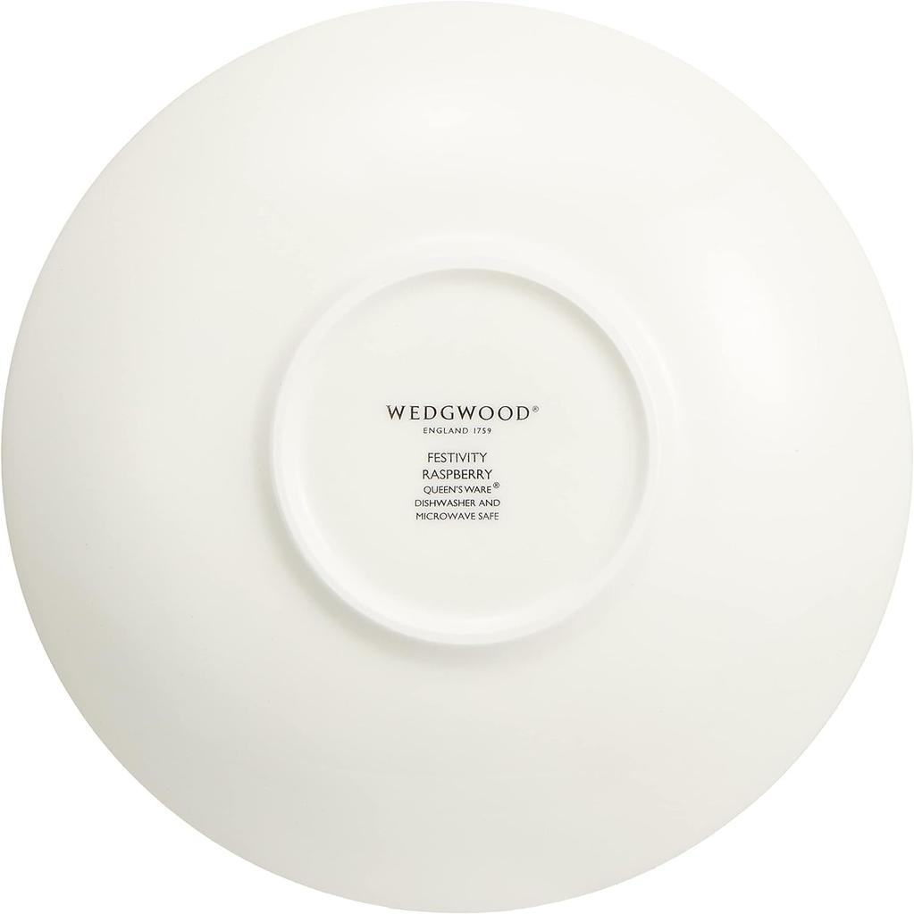 Wedgwood Official Wedding Gift Festivity Raspberry Pair Teacup Wedding Gift for the Bride and Officially Imported Wrapping & Saucer, 250ml,