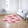 Candy Circular Rug Flannel Non Slip Floor Mat Cute Bakery Print Carpet For Room Dresser Play Area Home Floor Decor