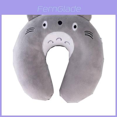 Cuscino a forma di U Totoro dei cartoni animati per riposo in ufficio e pisolino con imbottitura in fibra di poliestere