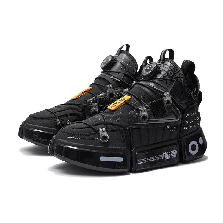 LiNing Futuristic Cushioned Anti-Slip Wear-Resistant Breathable Lightweight Low-Top Sports Casual Shoes Women's Black AGWR022-1