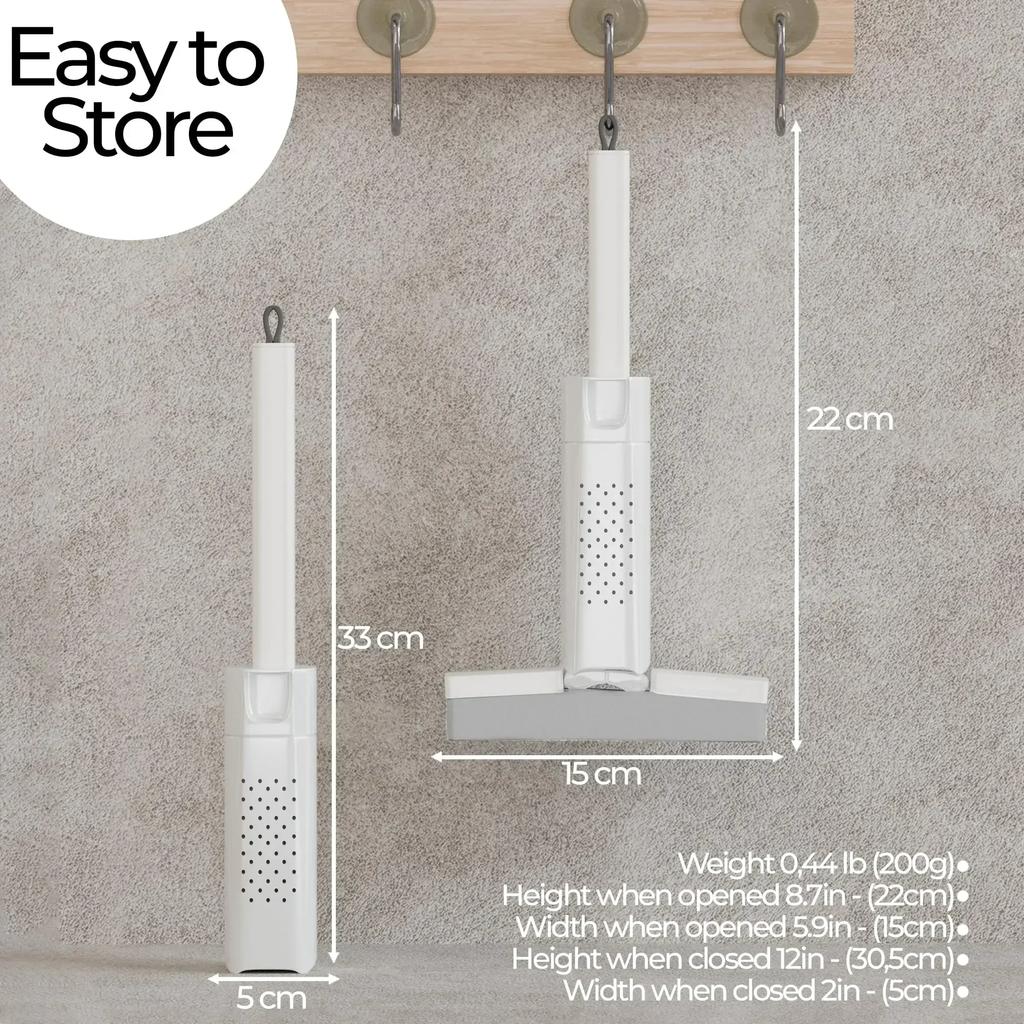 Portable Self-Squeezing Mini Mop Handheld Lazy Cleaning Tool Strong Absorbent Wet Dry Dual Function for Quick Easy Cleaning