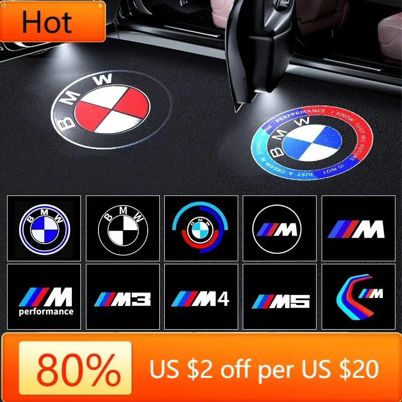 New 2025 2X LED Car Door logo Projector Lamps Welcome Light For BMW 50th Kith E90 E91 E92 E93 E60 E61 F10 F07 E63 E64 F12 F
