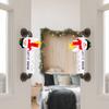 1 Paar Weihnachts-Kühlschrankgriffhandschuhe Weihnachtsmann Schneemann Elch Küche Kühlschrankgriffabdeckung Set Heimdekoration