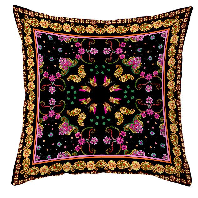 Mandala Ethnic Style Printed Peach Skin Velvet Pillow Cover Bohemian Home Pillow And Cushion Cover Premium Durable 4545cm 990₽