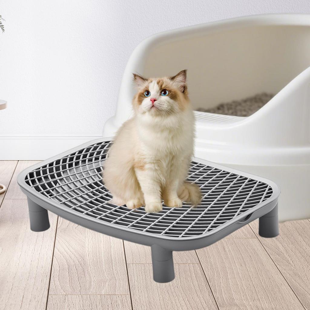 Cat Litter Ramp Plastic Kitten Litter Box Footboard Anti-carrying Cat Litter Pad for Cat Kitten Pet Cleaning Supplies