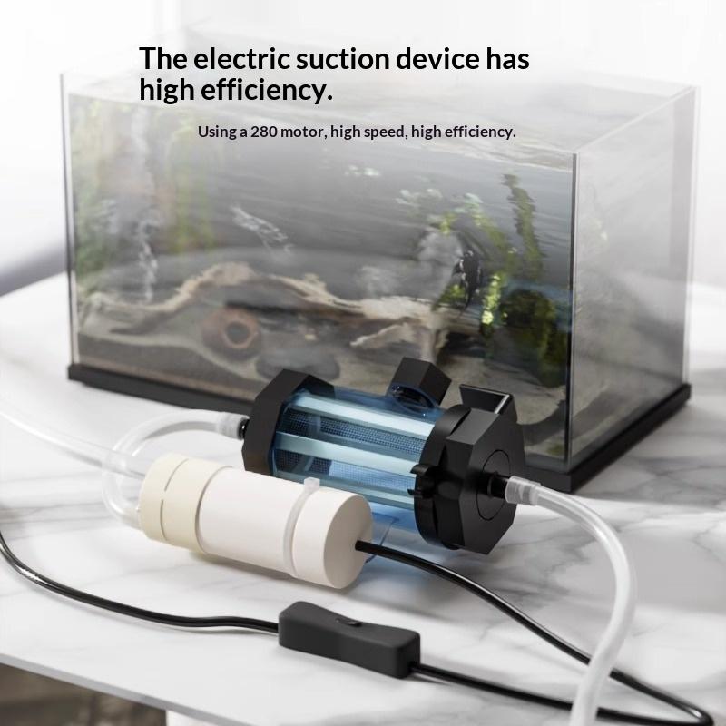 1 Set USB Powered Low Noise Aquarium Pump Portable 280GPH Aquarium Water Changer Fish Tank Cleaning For Aquarium
