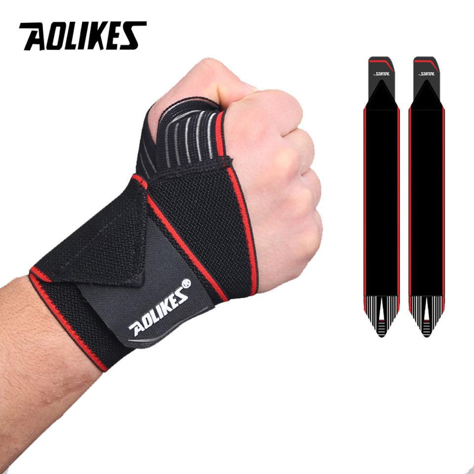 Aolikes 1 Pair Wrist Brace With Thumb Support Wrist Compression Straps For Workouts, Gymnastics, Weightlifting, Men, Women